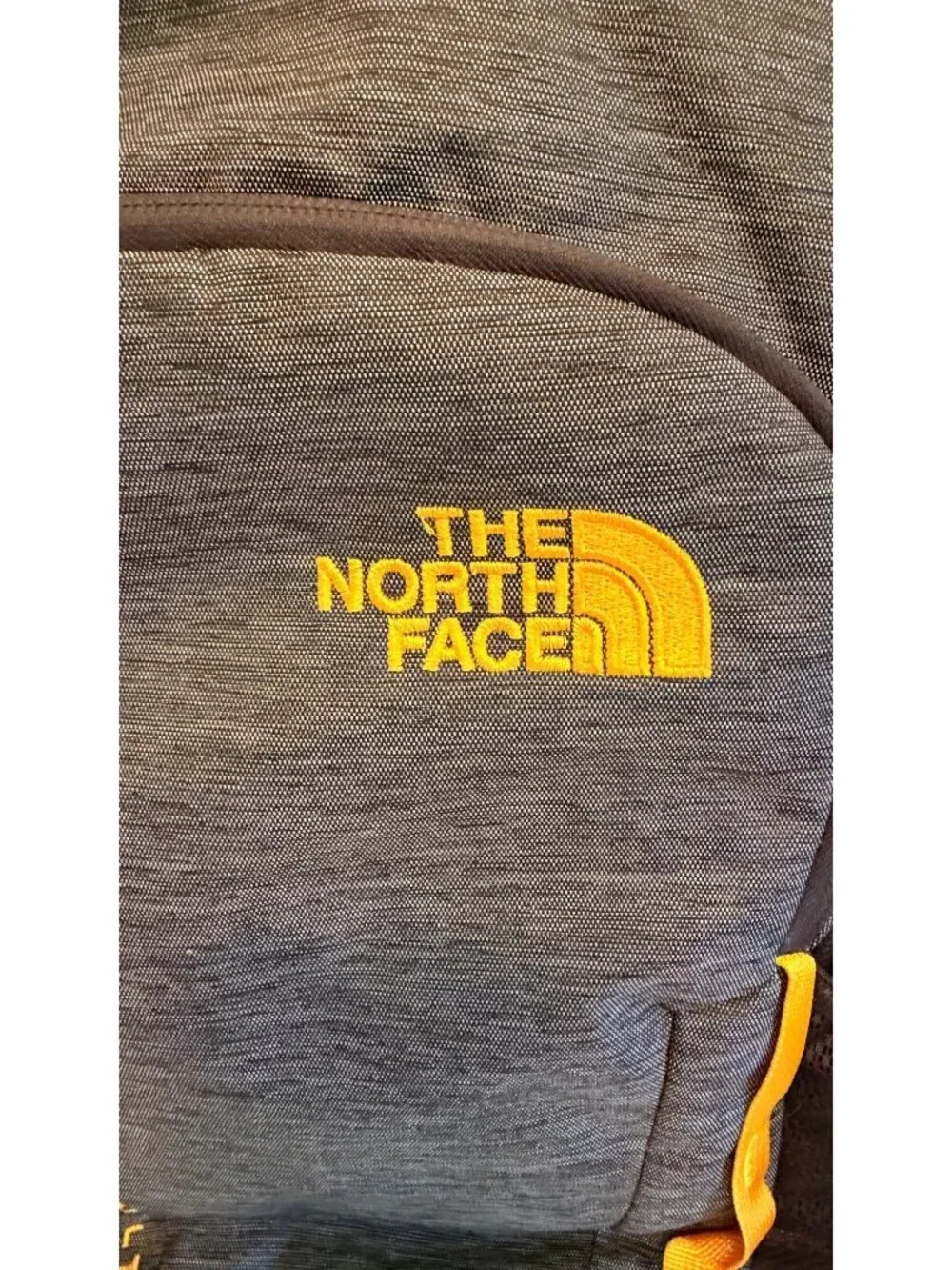 The North Face Vault Backpack Gray & Orange Dual Compartments With Padded Straps